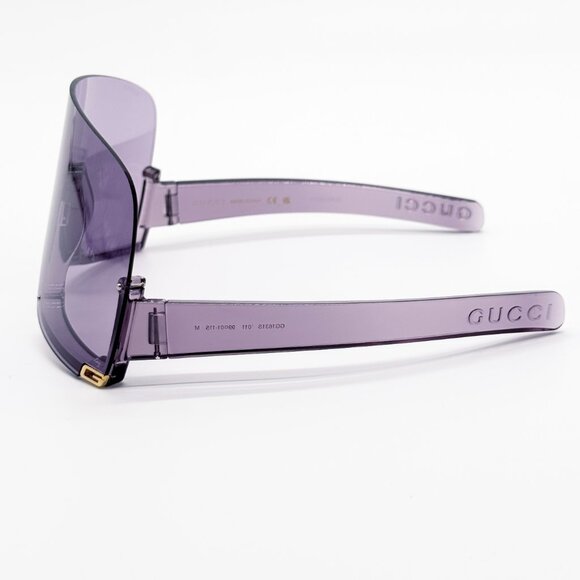 NEW GUCCI GG1631S 011 SUNGLASSES WOMEN VIOLET SHIELD EYEWEAR GUCCI - Picture 7 of 12